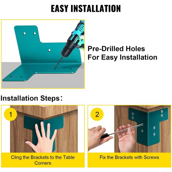 Blue Heavy Duty Steel Angle Bracket for Shop Table Popular Workbench Bracket Kit