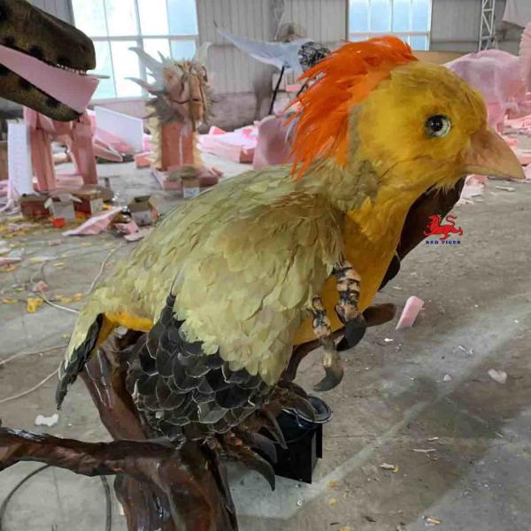 Walking Animatronic Dinosaur Theme Park Confuciusornis Statue