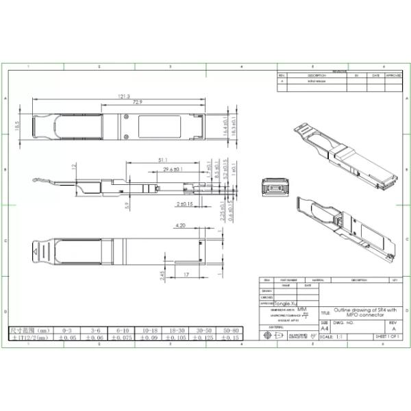 100G SFP Fiber Transceivers , 1310nm 10km LC 100G QSFP28 LR4