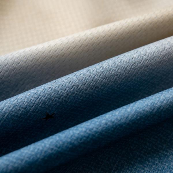 Blackout Coffee Textured Shower Cotton Curtain Fabric