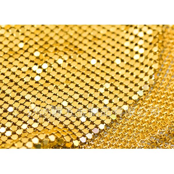 4x4mm Aluminium Metal Flake Fabric In Gold Used As Auxiliary Material