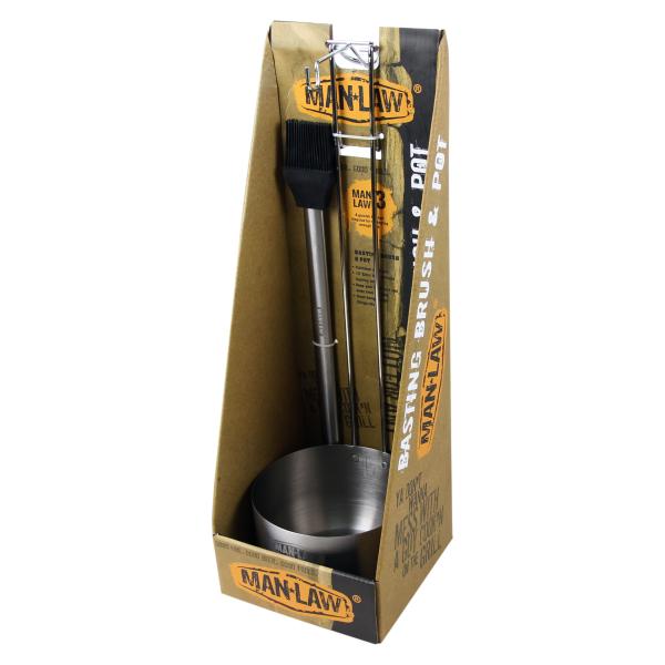 Large Capacity Stainless Steel BBQ Tools Basting Brush And Pot Anti Corrosion