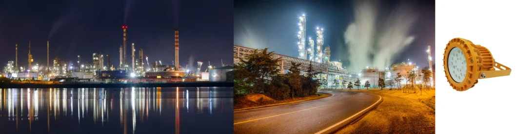 Atex Certified Explosion Proof Light IP66 Ik10 For Gas Station Oil Industry Chemical Plant Zone 1 Zone 2 LNG