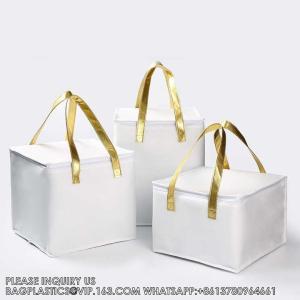China Cake Food Delivery Extra Large Non Woven Insulated Tote Food Bag Cooler Bag Catering Food Thermal Insulation Bag wholesale