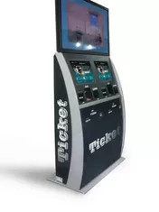 China Dual Large Screens Self Service Ticketing Kiosk 110V / 220V Power Supply wholesale