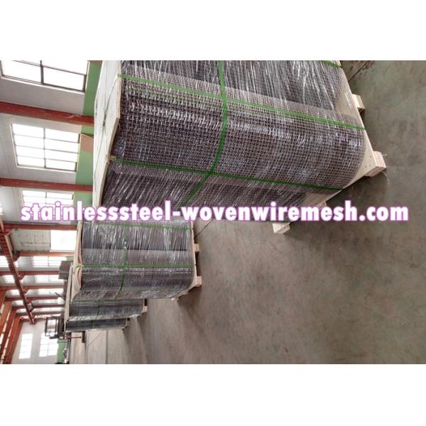 Crimped Stainless Steel Wire Mesh Plain Weave Square Aperture And Round Wire In Roll