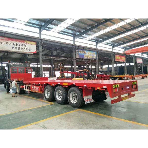 Truck Trailer 3 axles flatbed semi-trailer platform 40ft 48ft for container transport