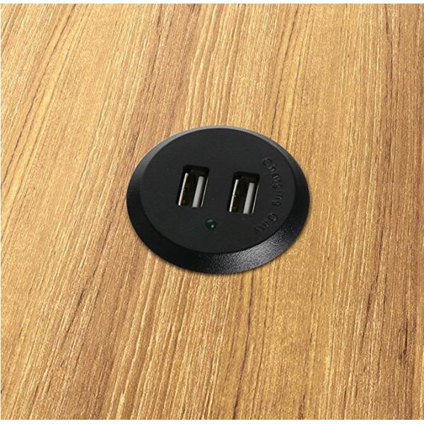 Desk Mount USB Plug Socket CE Certificate Plastic AC 110V 50HZ UI Certificate