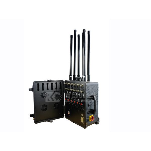 Pull rod trunk high power RF GSM 3G UAV jammer 1500m drive off forced landing UAV jammer