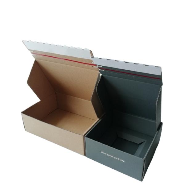 E Flute Corrugated Carton Box Self Sealing Recycled Corrugated Shipping Boxes