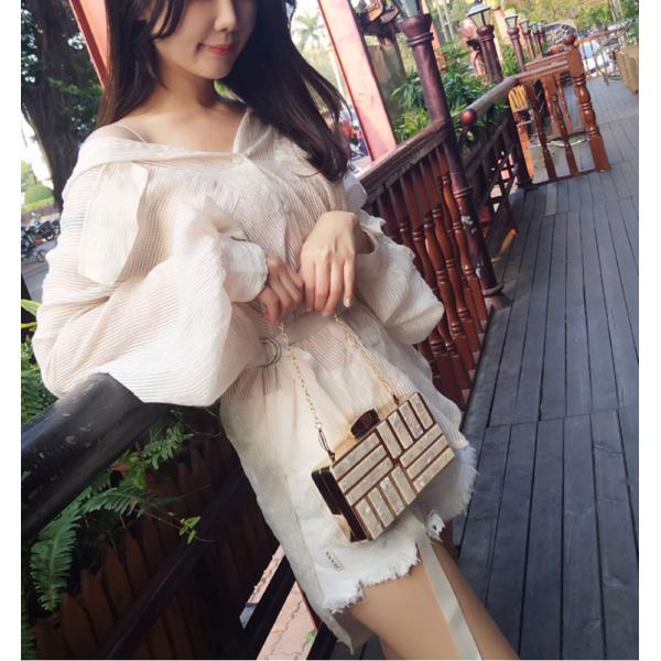 Marbling banquet bag European and American fashion dinner bag lady's handbag acrylic bag lady's clutch