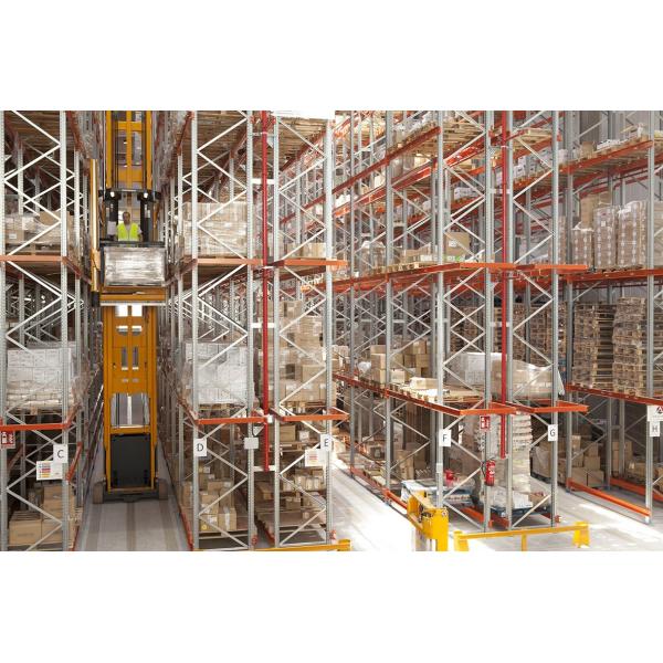 Safe Operation VNA Steel Pallet Rack System For High Density Storage
