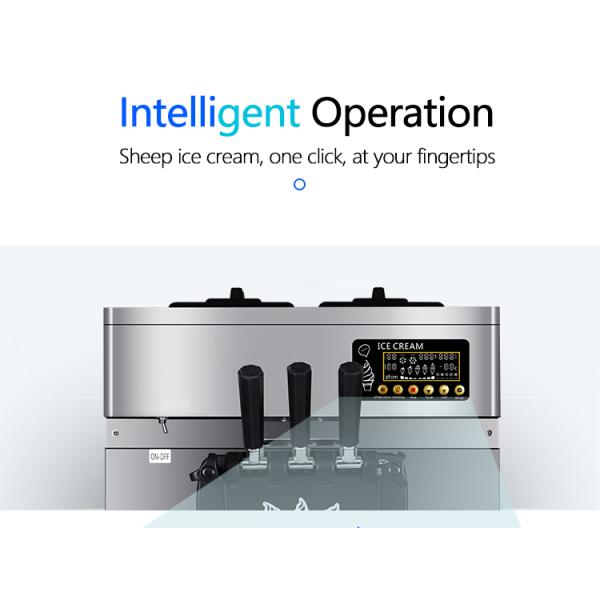 20L/H Automatic Soft Serve Ice Cream Machine for Business Prices Mix Hopper 4Lx2 Power W 1850