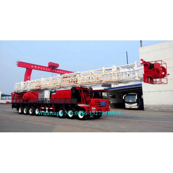 Full Hydraulic Trailer Mounted Water Well Drilling Rigs With 2x403kw Engine