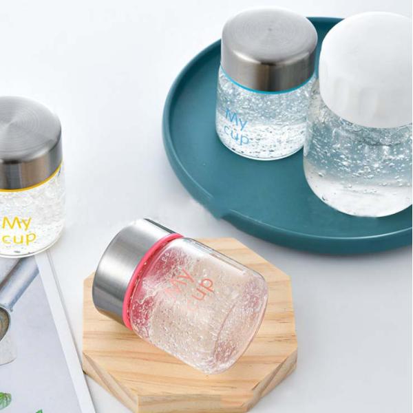 QZH ISO9001 Bird Nest Custom Printed Glass Jars Transparent Personalised 60*80mm