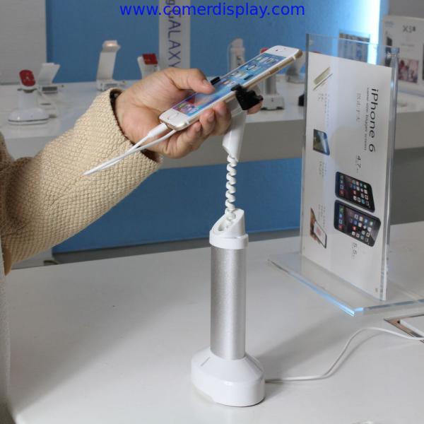 COMER mobile phone anti lost alarm charge security magnetic counter stand for exhibitions