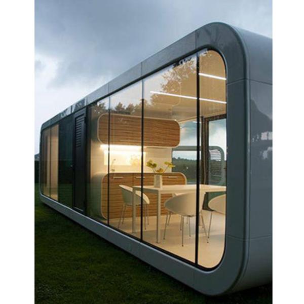 Sun Protection Customized Color Glass Stable Steel Structure Prefab Mobile Apple Cabin And Pod Container House