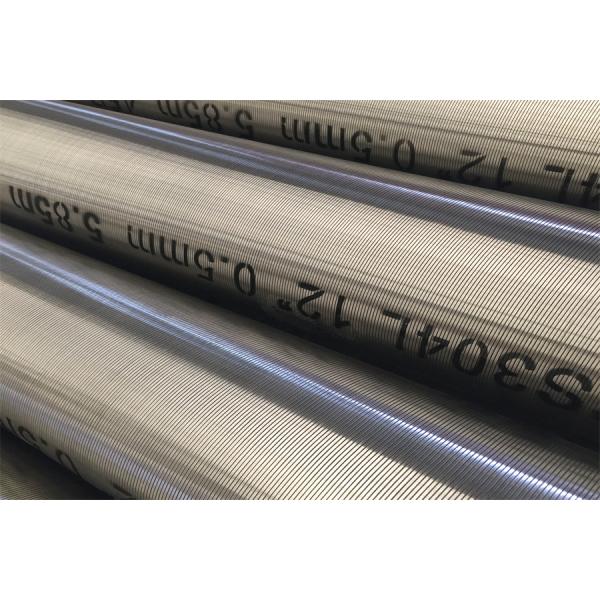 Non Clogged Wedge Wire Screen Mesh Anti Rust Johnson Screen Tube SUS 304 316