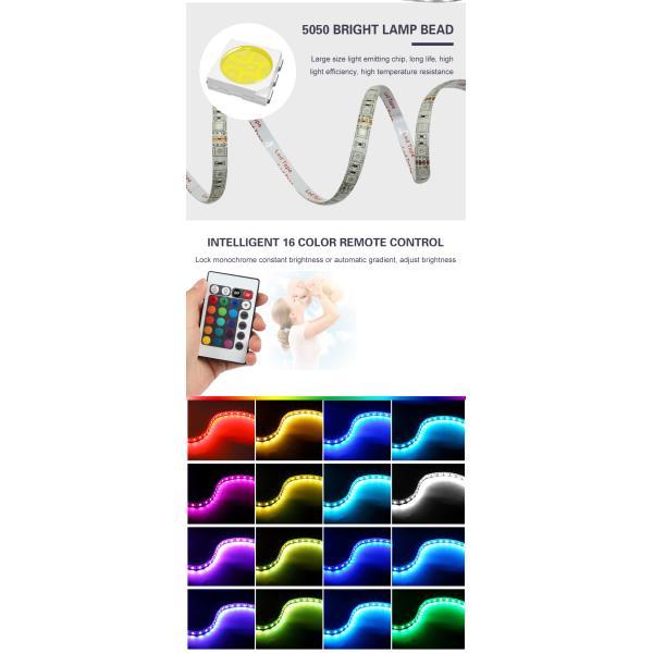 IP67 15W RGB LED Strip Motion Sensor Led Strip Lights For Kitchen