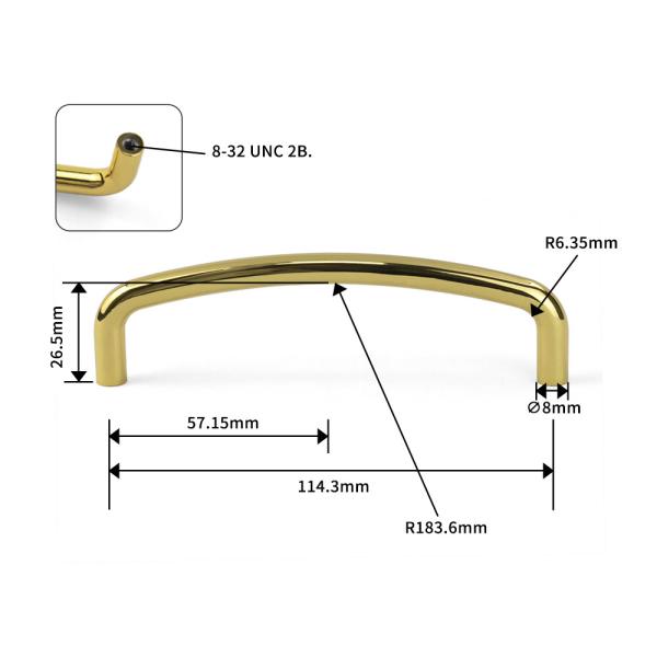 OEM 115mm Zinc Alloy Handle Electrolytic Metal Drawer Handles