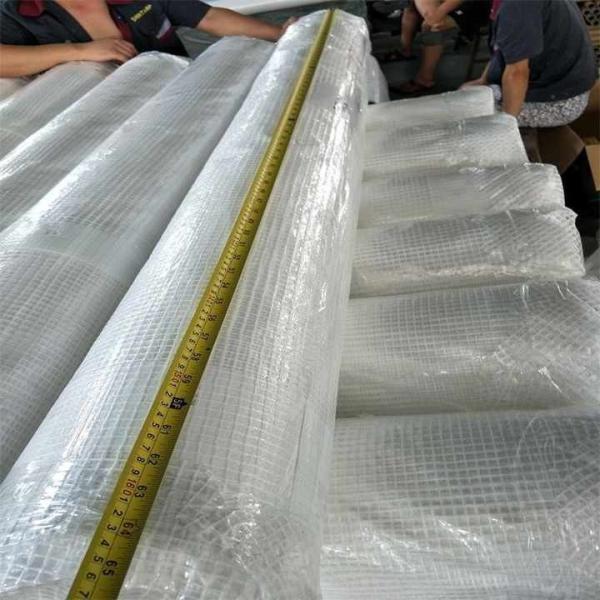 Transparent Mesh Plastic Lamination Tarpaulin Anti Raining Tarpaulin Durable Truck Cover Fabric Heavy Duty Woven Fabric