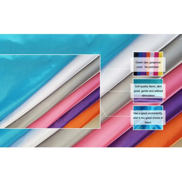Smooth Hand Feeling Satin Fabric for Curtain Garment Lining and Home Textile