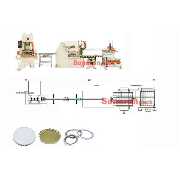 Paint Can Bottom Making Machine Automatic 300 Pcs / Min