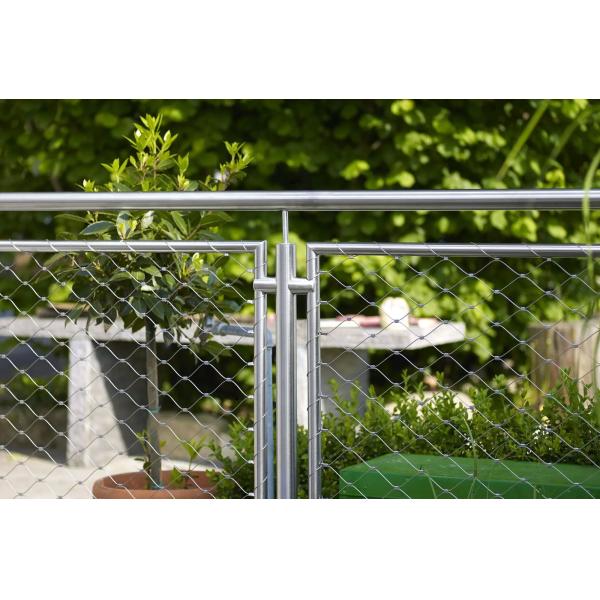 Light Weight 50*50mm Rope Net Fence 304 Stainless Steel Cable Mesh