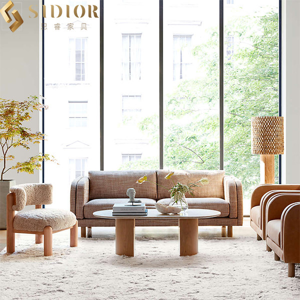 Living Room Fabric Modern Leisure Chair 71cm Height Single Lounge Chairs