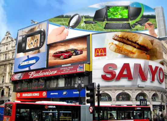 P8 Outdoor Waterproof Full Color Advertising Hanging Led Display Screen Billboard High Brightness
