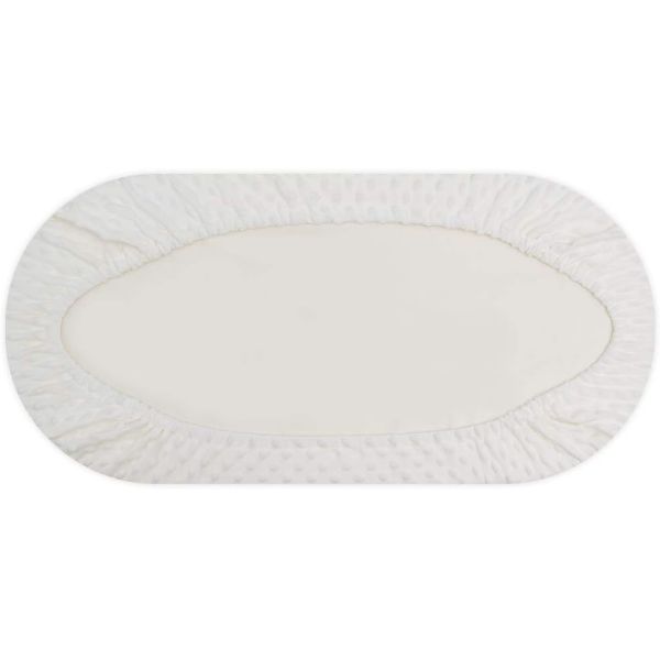 Minky Dot Bassinet Fitted Sheet Set of 2, Soft and Warm Fleece Cradle Sheets for Boys and Girls