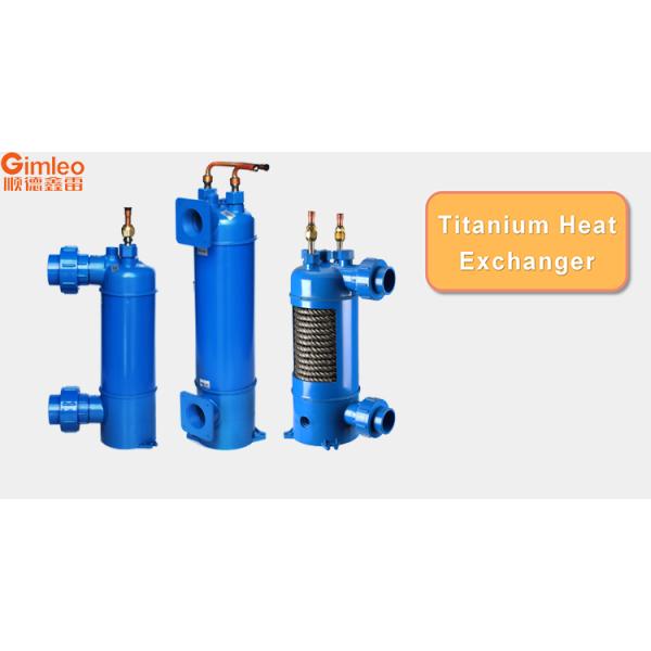 Industrial Grade Chiller Heat Exchanger Gimleo With Screwed Titanium Tube And PVC Shell MHTA-5