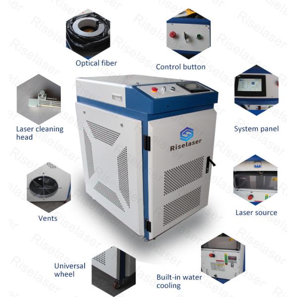 1500W 2000W 3000W Laser Cleaning Machine With 300mm 650mm Beam