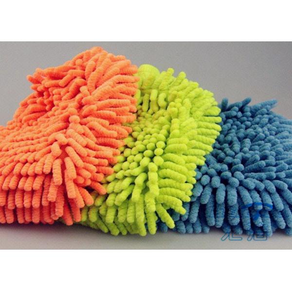 Seamless Scratch Free Microfiber Wash Mitt 100% Polyester Plush Car Wash Mitt