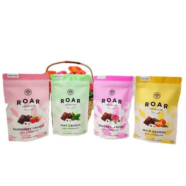 Pet Food CMYK Stand Up Plastic Pouch Packaging With Zipper Lock