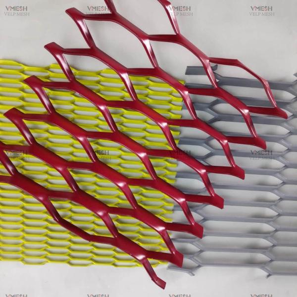 Low Carbon Expanded Metal Mesh Powder Coated for Building Decoration