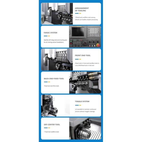 SM205 Swiss Type Automatic Cnc Horizontal Lathe Machine White