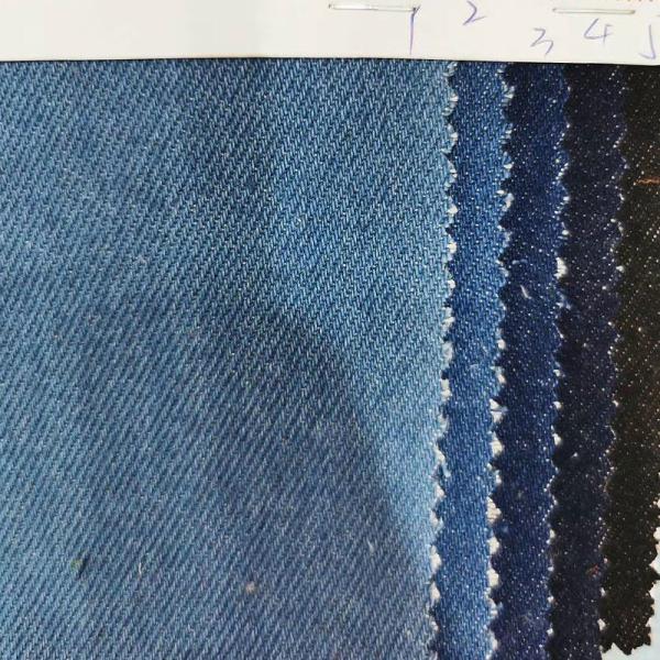 Vintage Hole Ripped Washed Cotton Polyester Spandex Denim Fabric