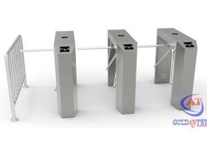 China RFID Tripod Turnstile Gate Mechanism , Stainless Steel entrance security systems wholesale