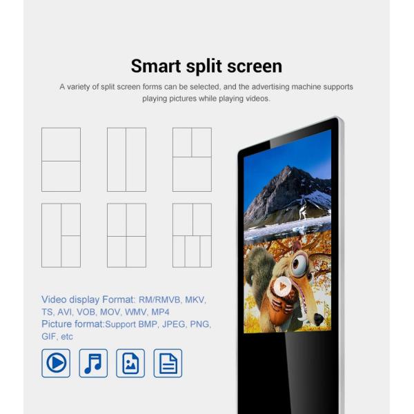 2K High Definition Indoor Advertising LED Display 43 Inch OEM / ODM Acceptable