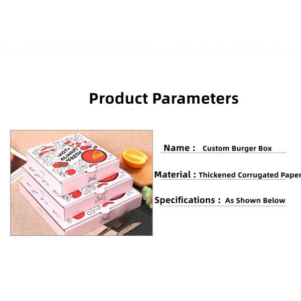 Custom Printed Pizza Slice Boxes Reusable Paperboard Container