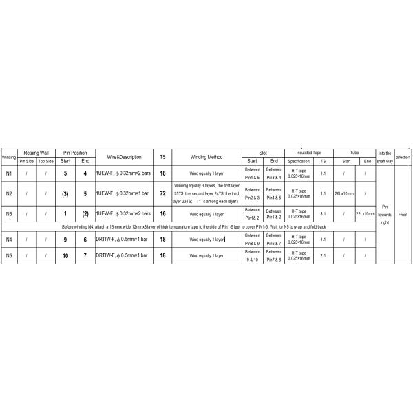 10KHz EF25 HF Power Transformer 565uH DW5273A High Temperature Resistant