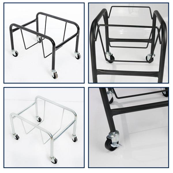 4-Wheel Shopping Basket Holder with 2-Inch Casters