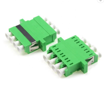 Customized Fiber Optic Adapter 4 Port LC APC With Flange OEM