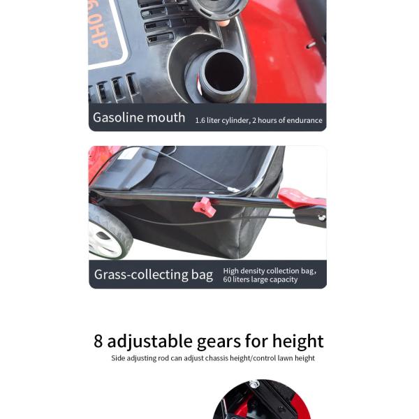 4000W Agricultural Farm Machinery 4 Wheel Hand Propelled Lawn Mower