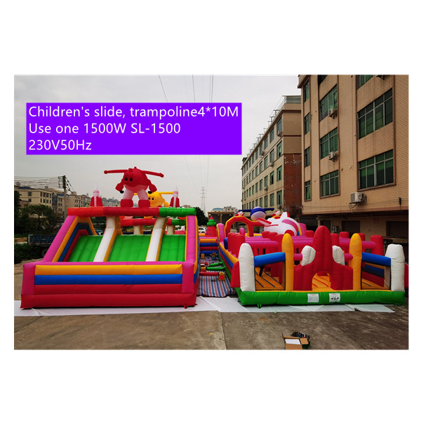 950W Small Size Strong Inflatable Bounce House Blower Flame Retardant Plastic Shell