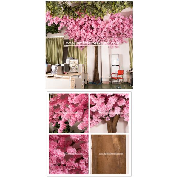 Eco Friendly Pink Artificial Cherry Blossom Tree Sakura Flower House Office Decoration
