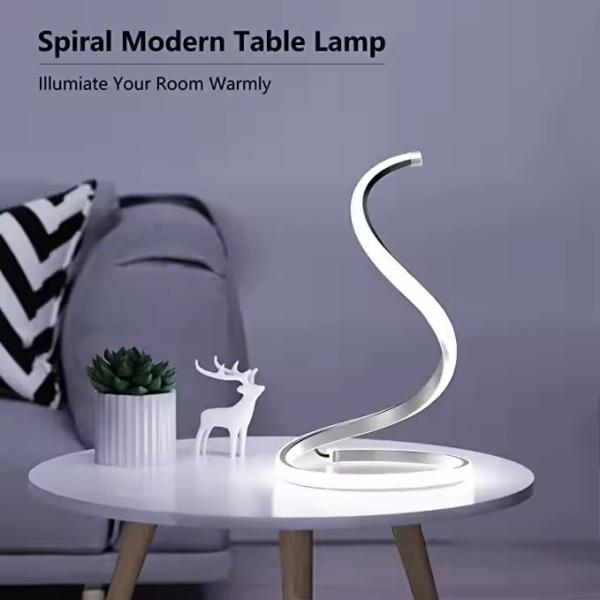 Newish Funny Unique "S" Snake Shaped Desk Lamp With Plastic Sprayed Iron Frame Desktop SMD Silicone