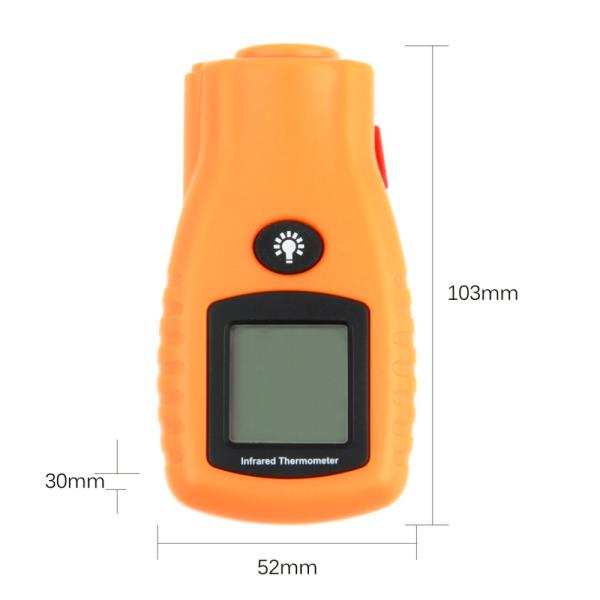 New Mini LCD Non-contact Digital infrared thermometer pocket laser temperature thermometer -32~280C (-26~536F) 500ms