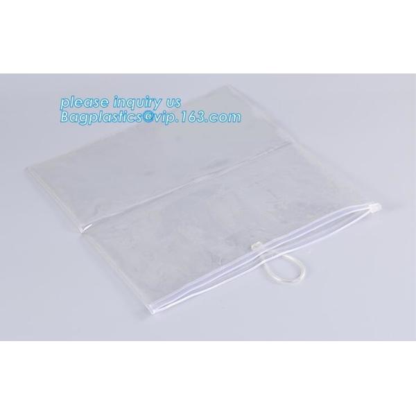 non-heavy metals Zip lockkk file document pvc bags,plastic document bag with zipper,waterproof document bag with custom